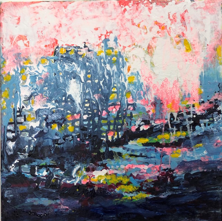 Painting, Studio Fine Art Gallery @ Affordable Art Fair, Sangeeta Charan, Under The Pink Umbrella